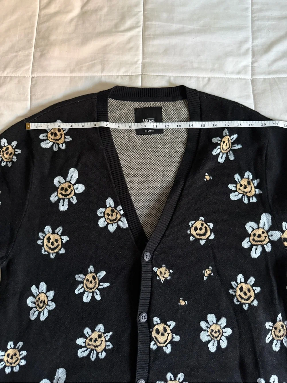 Vans Men’s Hilltop Black Cardigan Sweater - 2XL
